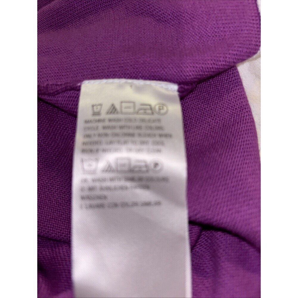 XL New Isaac Mizrahi Live Purple Sweater underlay WHITE shirt NEW Stretch - Picture 9 of 10